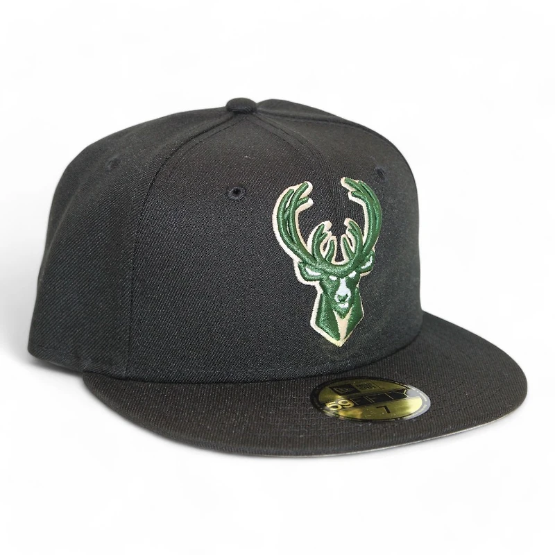 Milwaukee Bucks Black "DPM NBA Pack" Gray UV New Era 59Fifty Fitted Hat