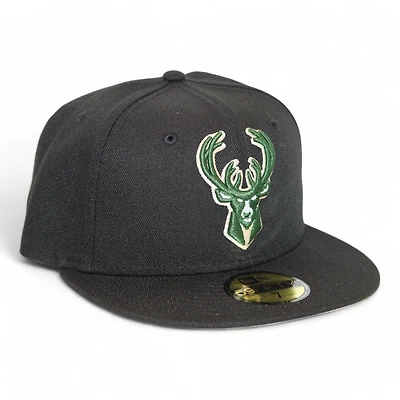 Milwaukee Bucks Black "DPM NBA Pack" Gray UV New Era 59Fifty Fitted Hat