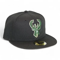 Milwaukee Bucks Black "DPM NBA Pack" Gray UV New Era 59Fifty Fitted Hat