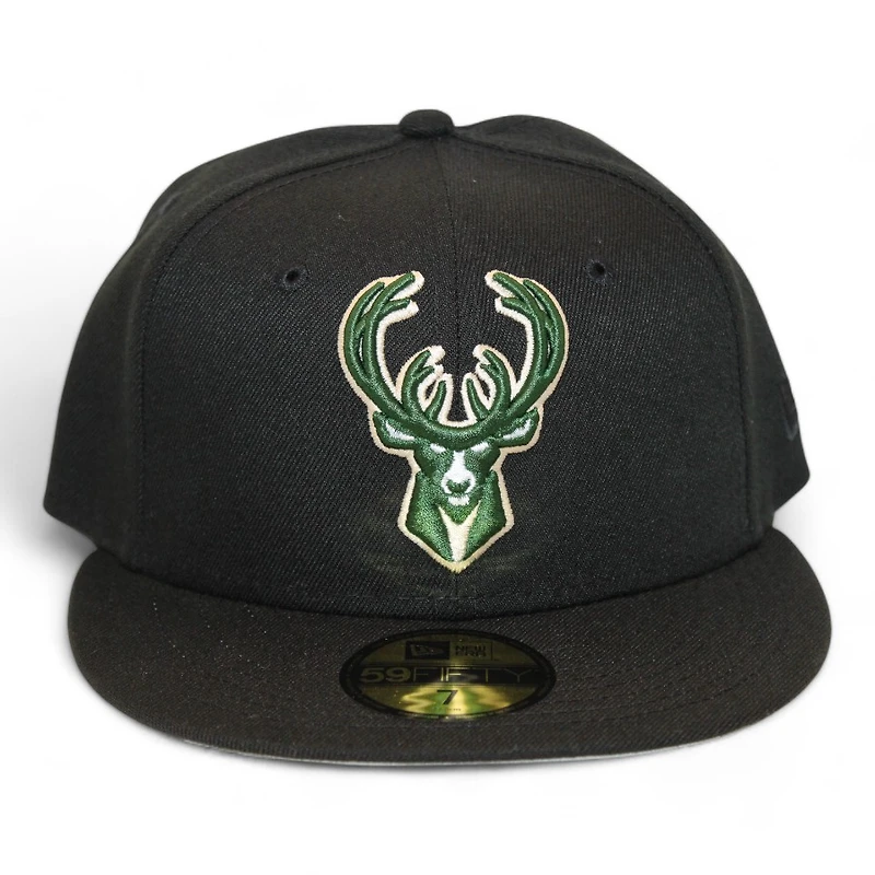 Milwaukee Bucks Black "DPM NBA Pack" Gray UV New Era 59Fifty Fitted Hat