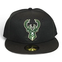 Milwaukee Bucks Black "DPM NBA Pack" Gray UV New Era 59Fifty Fitted Hat