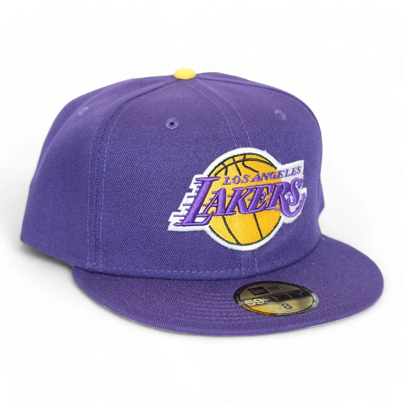 Los Angeles Lakers Dark Purple "DPM NBA Pack" Gray UV New Era 59Fifty Fitted Hat