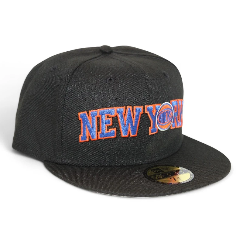 New York Knicks Black Wordmark "DPM NBA Pack" Gray UV Era 59Fifty Fitted Hat