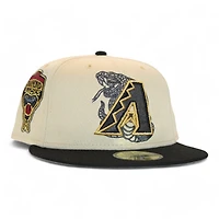 Arizona Diamondbacks Vegas Gold and Black "DPM Down South Pack" 1998 Inaugural Season Patch Gray UV New Era 59Fifty Fitted Hat