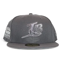 Tampa Bay Rays Graphite "DPM Down South Pack" Tropicana Stadium Patch Gray UV New Era 59Fifty Fitted Hat