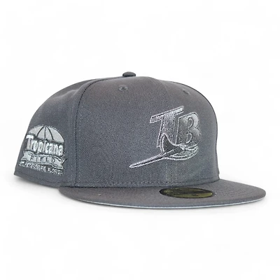 Tampa Bay Rays Graphite "DPM Down South Pack" Tropicana Stadium Patch Gray UV New Era 59Fifty Fitted Hat