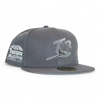 Tampa Bay Rays Graphite "DPM Down South Pack" Tropicana Stadium Patch Gray UV New Era 59Fifty Fitted Hat