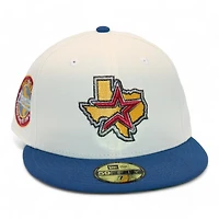 Houston Astros Cream and Military Blue "DPM Down South Pack" 45th Anniversary Patch Green UV New Era 59Fifty Fitted Hat