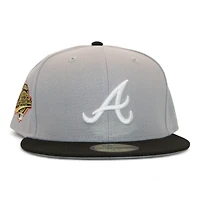 Atlanta Braves Gray and Black "DPM Down South Pack" 1995 World Series Patch UV New Era 59Fifty Fitted Hat