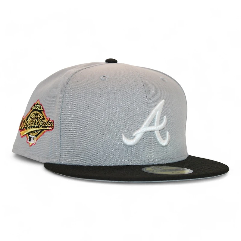 Atlanta Braves Gray and Black "DPM Down South Pack" 1995 World Series Patch UV New Era 59Fifty Fitted Hat