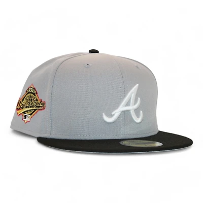Atlanta Braves Gray and Black "DPM Down South Pack" 1995 World Series Patch UV New Era 59Fifty Fitted Hat