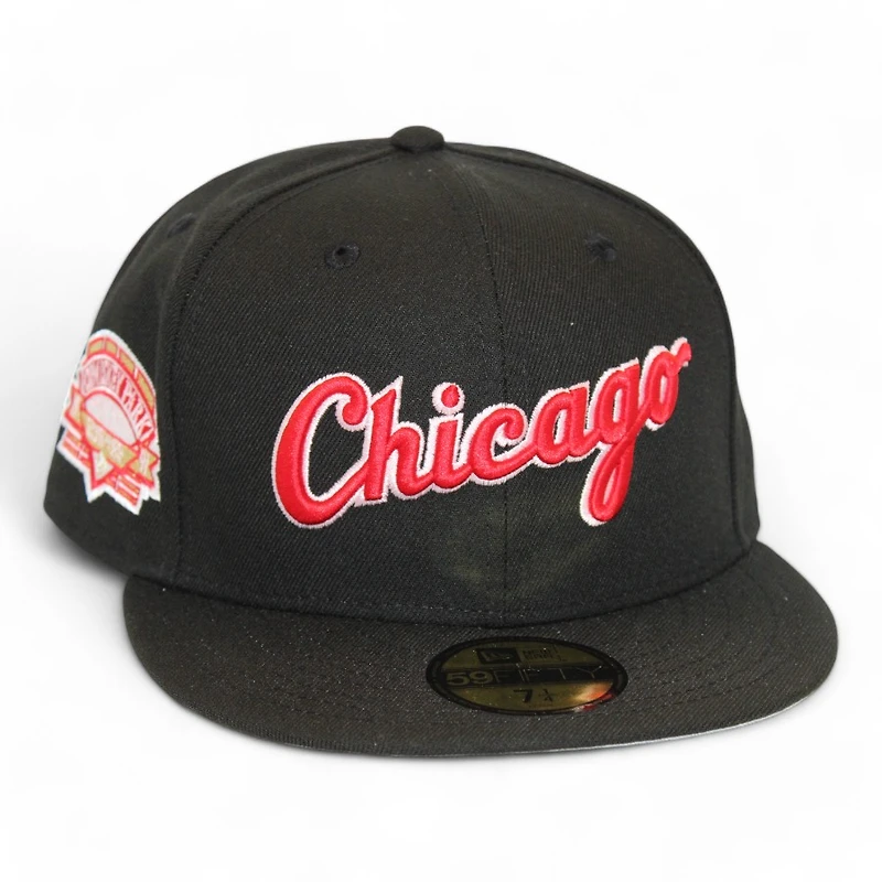 Chicago White Sox Black "Rager Hoops Pack" Comiskey Patch Gray UV New Era 59Fifty Fitted Hat