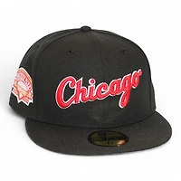 Chicago White Sox Black "Rager Hoops Pack" Comiskey Patch Gray UV New Era 59Fifty Fitted Hat