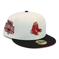Boston Red Sox Cream and Black "HKBilly Hoops Pack" 1996 All Star Game Patch UV New Era 59Fifty Fitted Hat