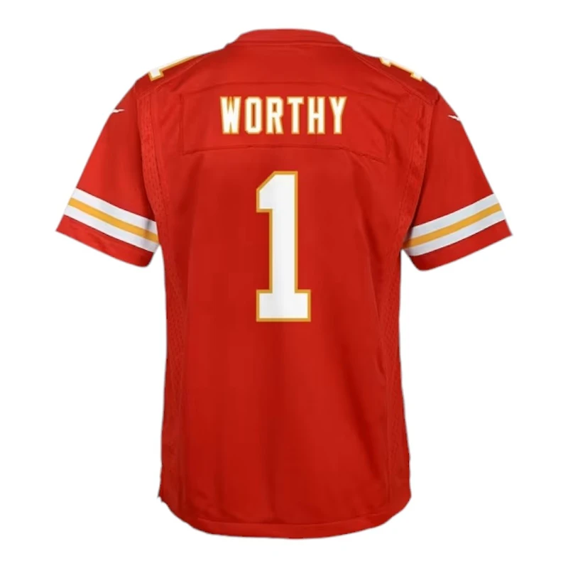 Youth Kansas City Chiefs Xavier Worthy Red Nike Game Jersey