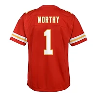 Youth Kansas City Chiefs Xavier Worthy Red Nike Game Jersey
