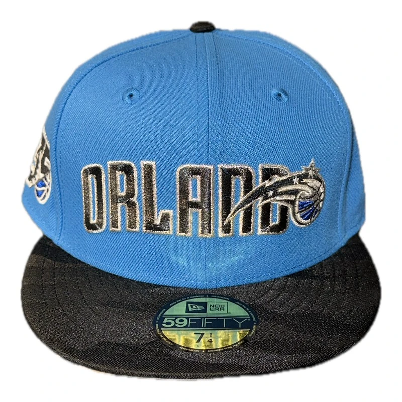 Orlando Magic Blue Reef and Black Camo 35th Patch Gray UV New Era 59FIFTY Fitted Hat