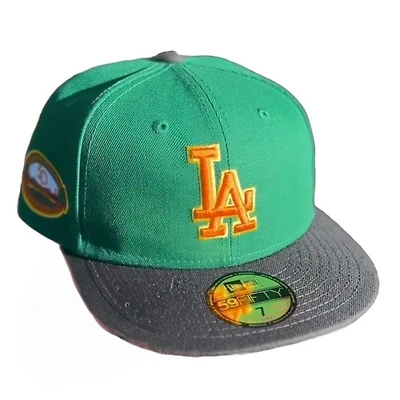 Los Angeles Dodgers Green and Graphite "Slauson" Pack 50th Anniversary Patch Gray UV 59FIFTY Fitted Hat