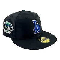 Los Angeles Dodgers Black Camo 100th Anniversary Patch Gray UV New Era 59FIFTY Fitted Hat