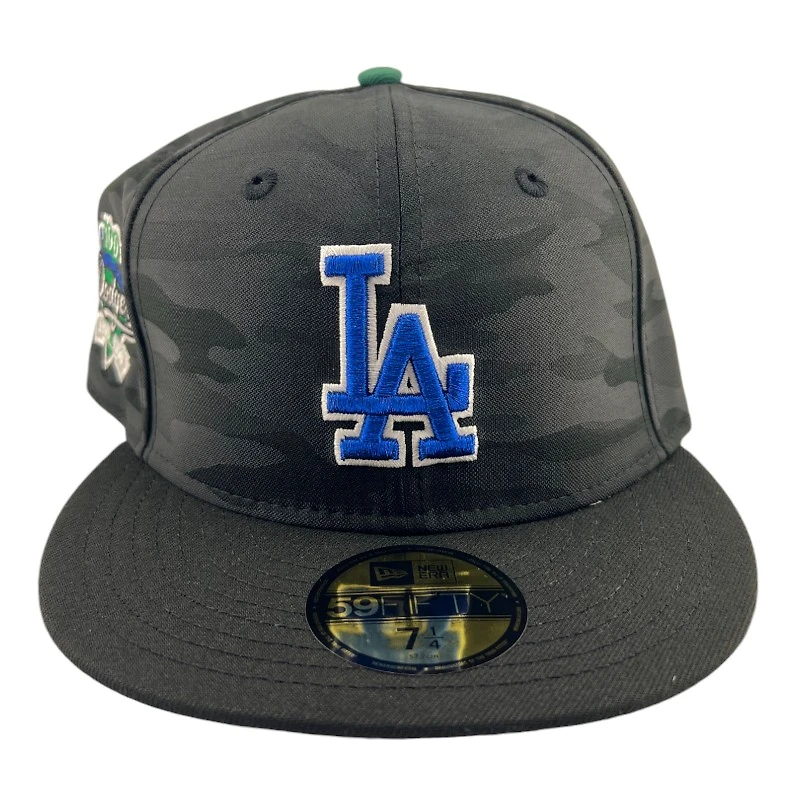 Los Angeles Dodgers Black Camo 100th Anniversary Patch Gray UV New Era 59FIFTY Fitted Hat