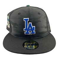 Los Angeles Dodgers Black Camo 100th Anniversary Patch Gray UV New Era 59FIFTY Fitted Hat