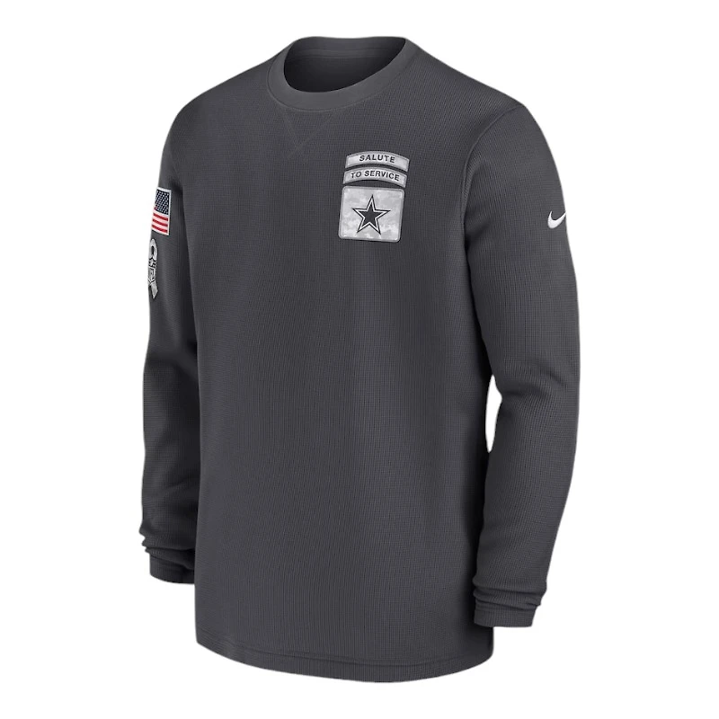 Dallas Cowboys Anthracite 2024 Nike Salute To Service Long Sleeve T-Shirt