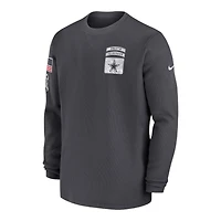 Dallas Cowboys Anthracite 2024 Nike Salute To Service Long Sleeve T-Shirt