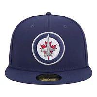 Winnipeg Jets Navy Team Basic NHL New Era 59FIFTY Fitted Hat