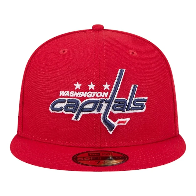 Washington Capitals Red Team Basic NHL New Era 59FIFTY Fitted Hat