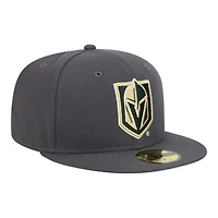 Vegas Golden Knights Charcoal Team Basic NHL New Era 59FIFTY Fitted Hat