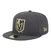 Vegas Golden Knights Charcoal Team Basic NHL New Era 59FIFTY Fitted Hat