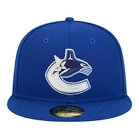 Vancouver Canucks Royal Blue Team Basic NHL New Era 59FIFTY Fitted Hat