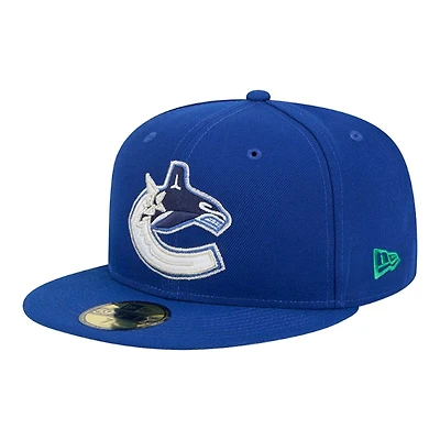 Vancouver Canucks Royal Blue Team Basic NHL New Era 59FIFTY Fitted Hat