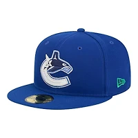 Vancouver Canucks Royal Blue Team Basic NHL New Era 59FIFTY Fitted Hat