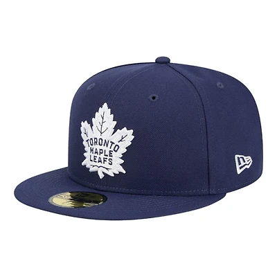 Toronto Maple Leafs Navy Team Basic NHL New Era 59FIFTY Fitted Hat