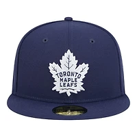 Toronto Maple Leafs Navy Team Basic NHL New Era 59FIFTY Fitted Hat