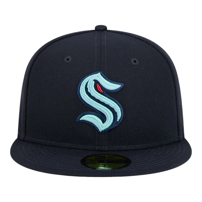 Seattle Kraken Navy Team Basic NHL New Era 59FIFTY Fitted Hat