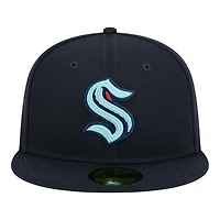 Seattle Kraken Navy Team Basic NHL New Era 59FIFTY Fitted Hat