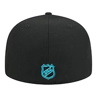 San Jose Sharks Black Team Basic NHL New Era 59FIFTY Fitted Hat