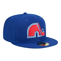 Quebec Nordiques Blue Team Basic NHL New Era 59FIFTY Fitted Hat