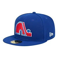 Quebec Nordiques Blue Team Basic NHL New Era 59FIFTY Fitted Hat