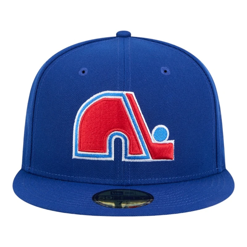 Quebec Nordiques Blue Team Basic NHL New Era 59FIFTY Fitted Hat