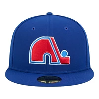 Quebec Nordiques Blue Team Basic NHL New Era 59FIFTY Fitted Hat
