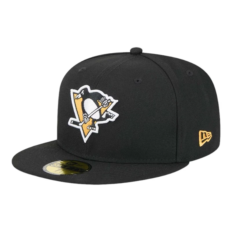 Pittsburgh Penguins Black Team Basic NHL New Era 59FIFTY Fitted Hat