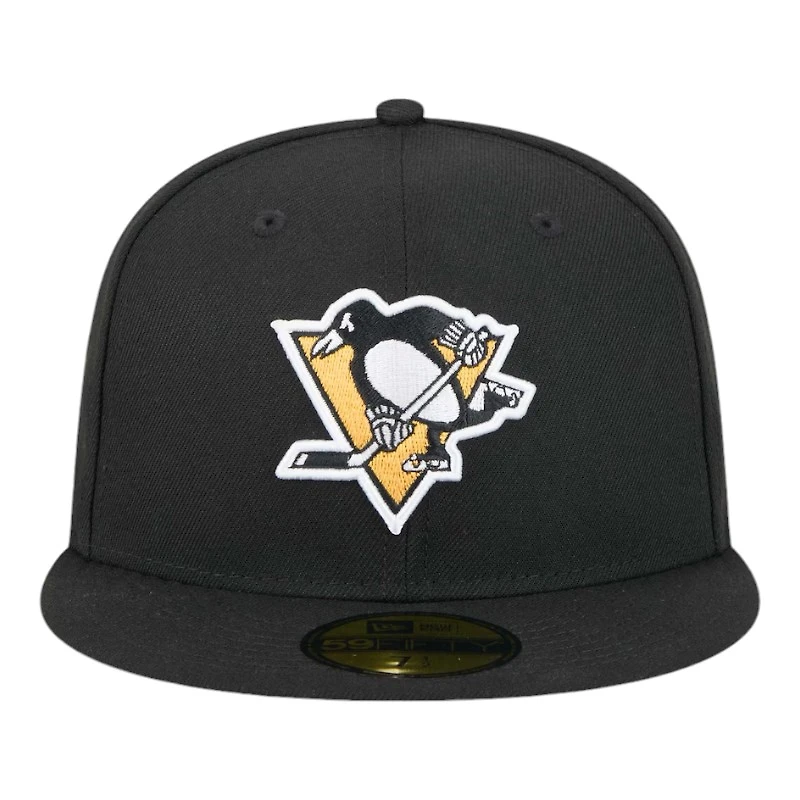 Pittsburgh Penguins Black Team Basic NHL New Era 59FIFTY Fitted Hat