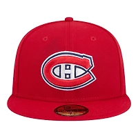 Montreal Canadiens Red Team Basic NHL New Era 59FIFTY Fitted Hat