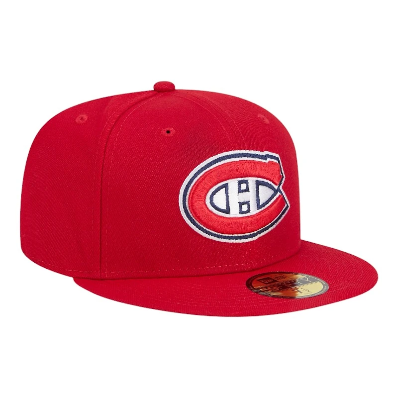 Montreal Canadiens Red Team Basic NHL New Era 59FIFTY Fitted Hat