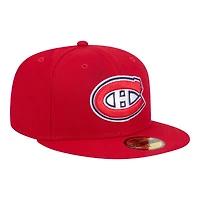 Montreal Canadiens Red Team Basic NHL New Era 59FIFTY Fitted Hat