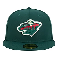 Minnesota Wild Green Team Basic NHL New Era 59FIFTY Fitted Hat