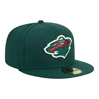 Minnesota Wild Green Team Basic NHL New Era 59FIFTY Fitted Hat